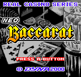 Neo Baccarat - Real Casino Series Title Screen
